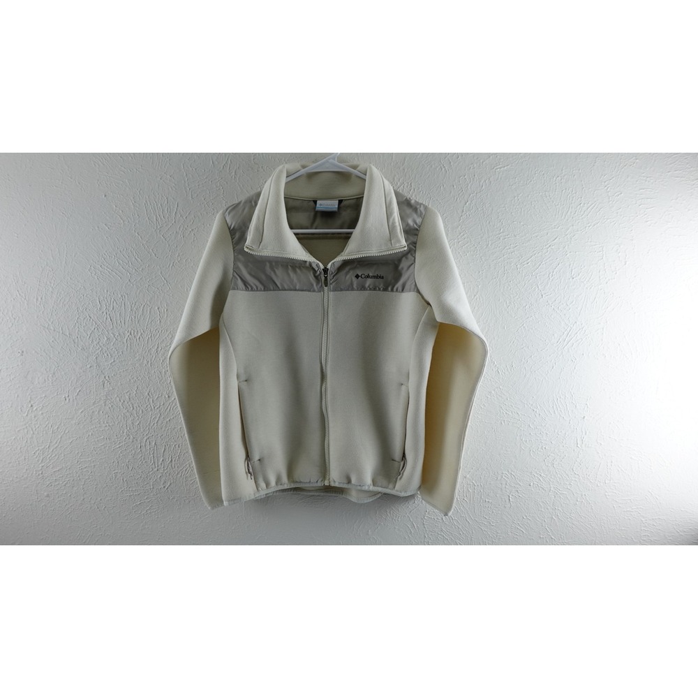 Columbia Northern Comfort Hybrid Jacket Womens Xs‎ Ivory Gray Full Zip Outdoor